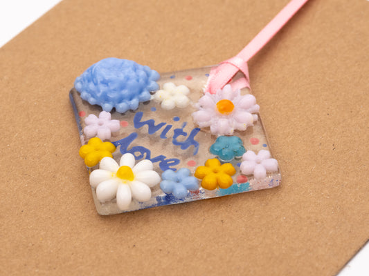 Keep Card 'with love' flowers